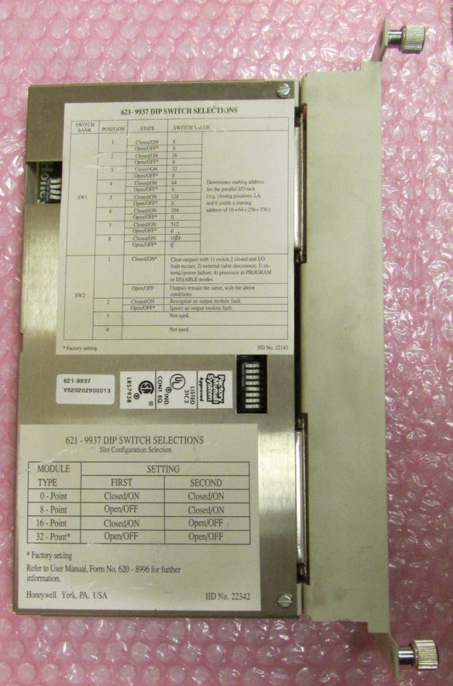 Honeywell 621 9937 Parallel Input Output Module 621-9937 