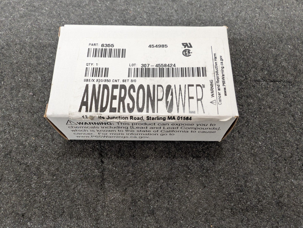 New, Anderson Power Products, 6355, H.D. Power Conn. SBE/SBX 36586 AWG CONT. SET