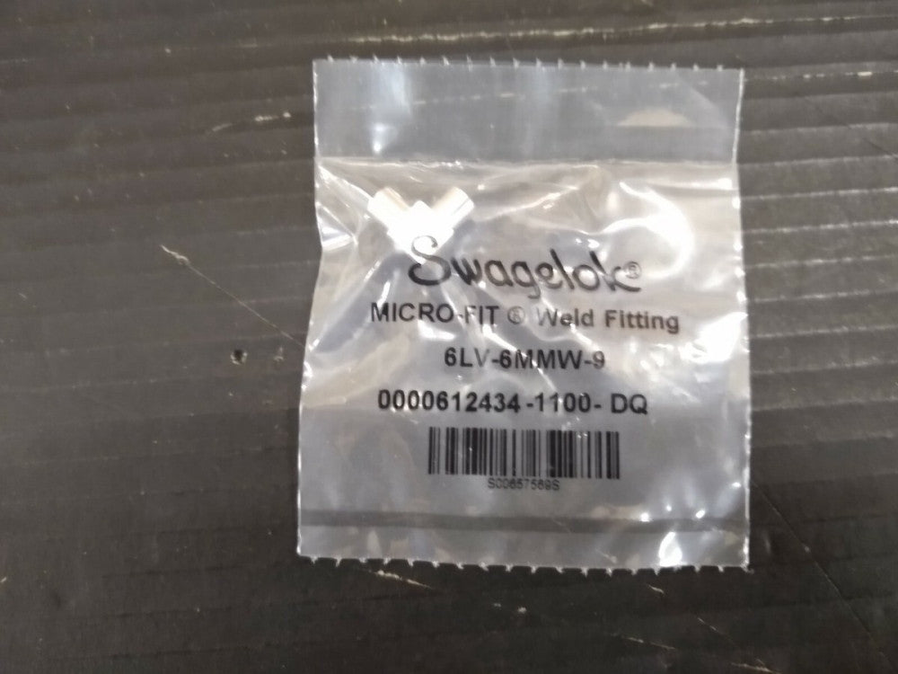New, Swagelok, 6LV-6MMW-9, Micro 90 D Union Elbow, 6MM OD, Sold in lots of 2pcs