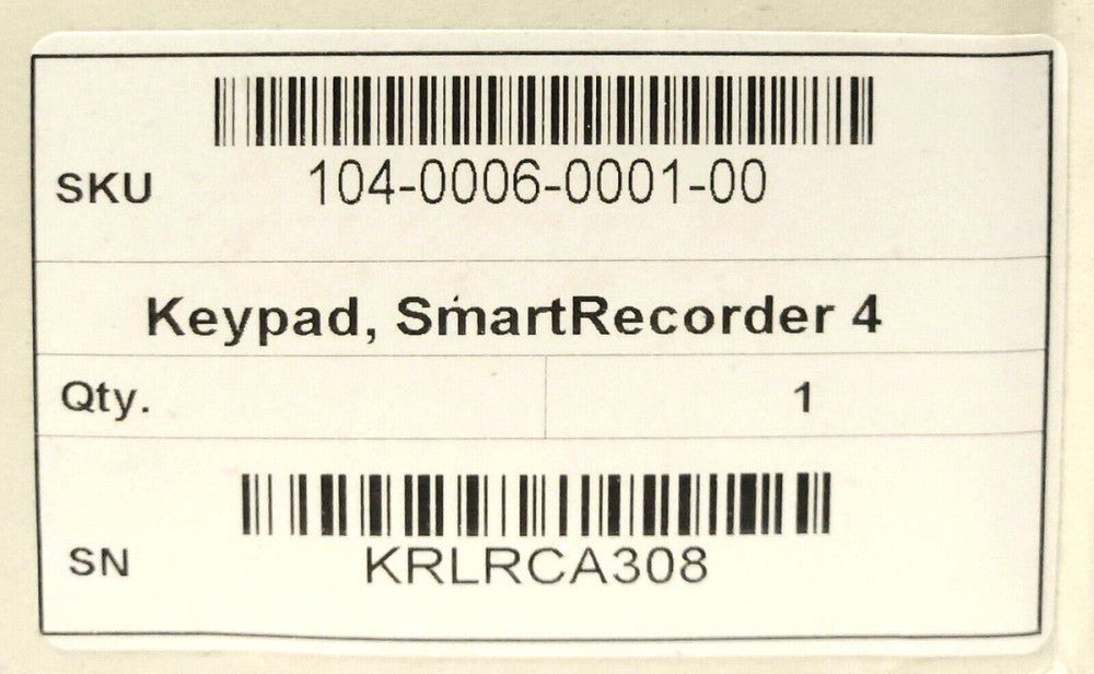 SMARTDRIVE 104 0006 0001 00 Smart Recorder 4 Keypad Controller Module
