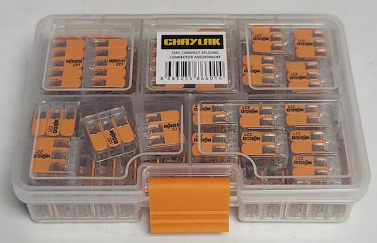 CHAYLAK WAGO 75 Piece Compact Splicing Assertment 30 X 221-412 30 X 221-413 15X