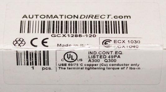 AUTOMATION DIRECT GCX1285 120 3 Position Spring Return Illum Selector Switch 
