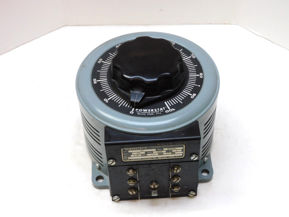 POWERSTAT 226 Variable Autotransformer BP124201 240V 7.5A 2.1Kva 1ph 50/60Hz