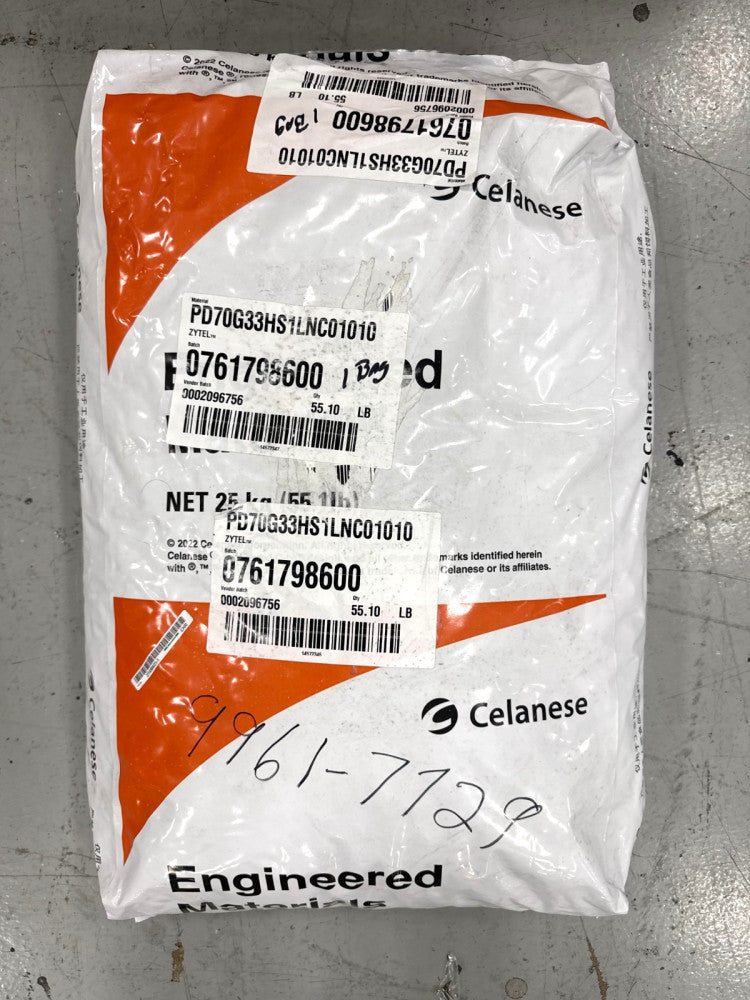 Celenese 55.1LB Powder Zytel Polyamide Resin 70G-33-NC-HS1-LNC10 Lot Of 6