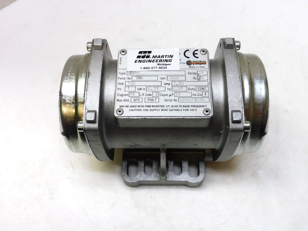 MARTIN ENGINEERING M65 VIBRATOR MOTOR SER AA 195 FORCE/LBS 3600RPM 60Hz 115V 1PH
