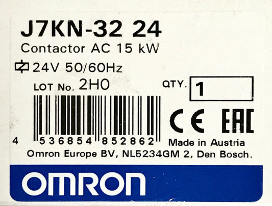 OMRON J7KN 32 24 3 Pole 24v Contactor 15KW J7KN-32