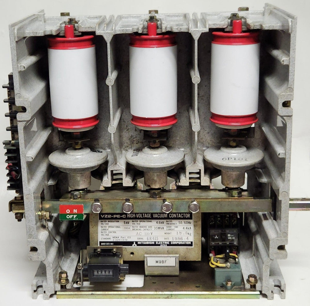 MITSUBISHI VZ2 PE C 200 AMP 4.6 KV High Voltage Vacuum Contactor