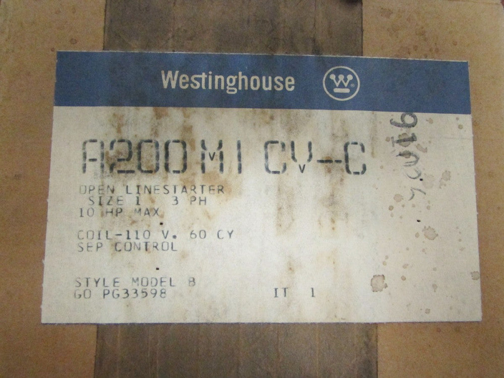 WESTINGHOUSE A200M1CVC Size 1 A200 Starter 110 V 10 HP A200 M1 CV-C