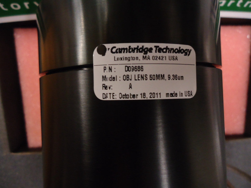 D09686 Cambridge Technology OBJ 50MM 17MM INPUT 9.36UM Brand New!