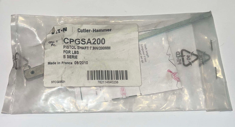 EATON CUTLER HAMMER CPGSA200 Pistol Shaft 7.9"/200mm for LBS B Series