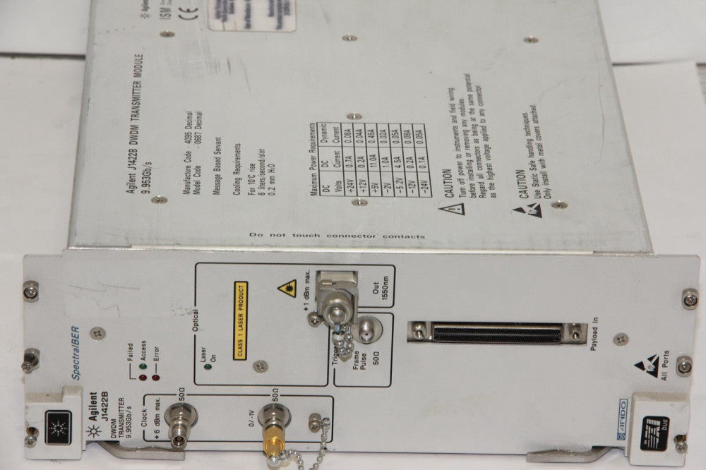 AGILENT J1422B 9.953Gb/s DWDM Transmitter Module for SpectralBER