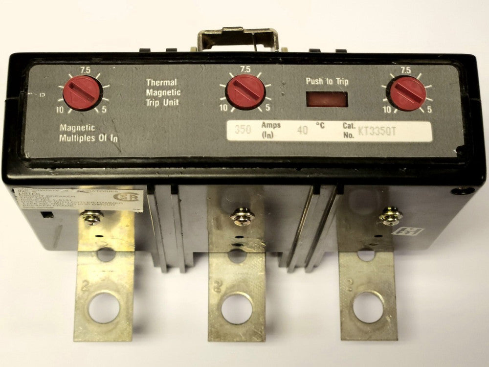 EATON CUTLER HAMMER KT3350T 3 Pole 350 AMP K Frame TRIP Unit Type KD HKD 1492D90
