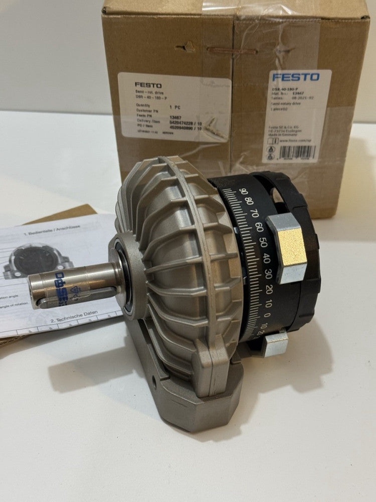 Festo DSR-40-180-P Pneumatic Semi Rotary Drive Actuator 13467 - Unused Open Box