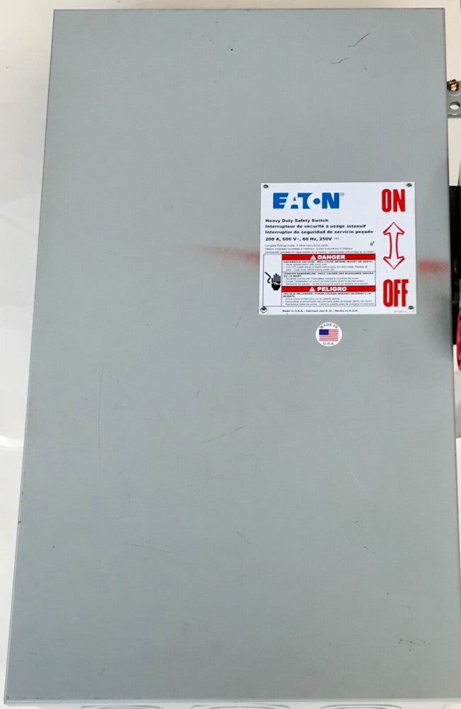 EATON CUTLER HAMMER DH364FGK 200 AMP 600 VAC Nema 1 Safety Switch Heavy Duty