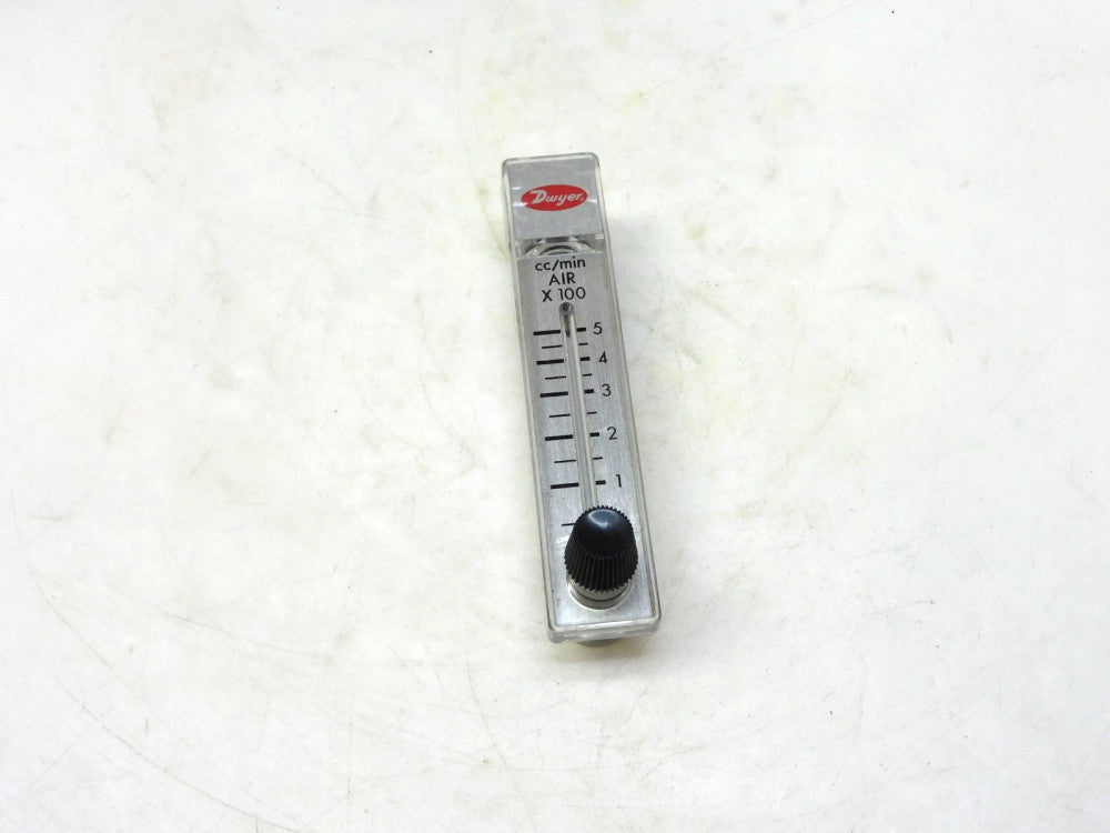 Dwyer Flowmeter 0-5 cc/min AIR X100 RMA-12-SSV 1/8" npt