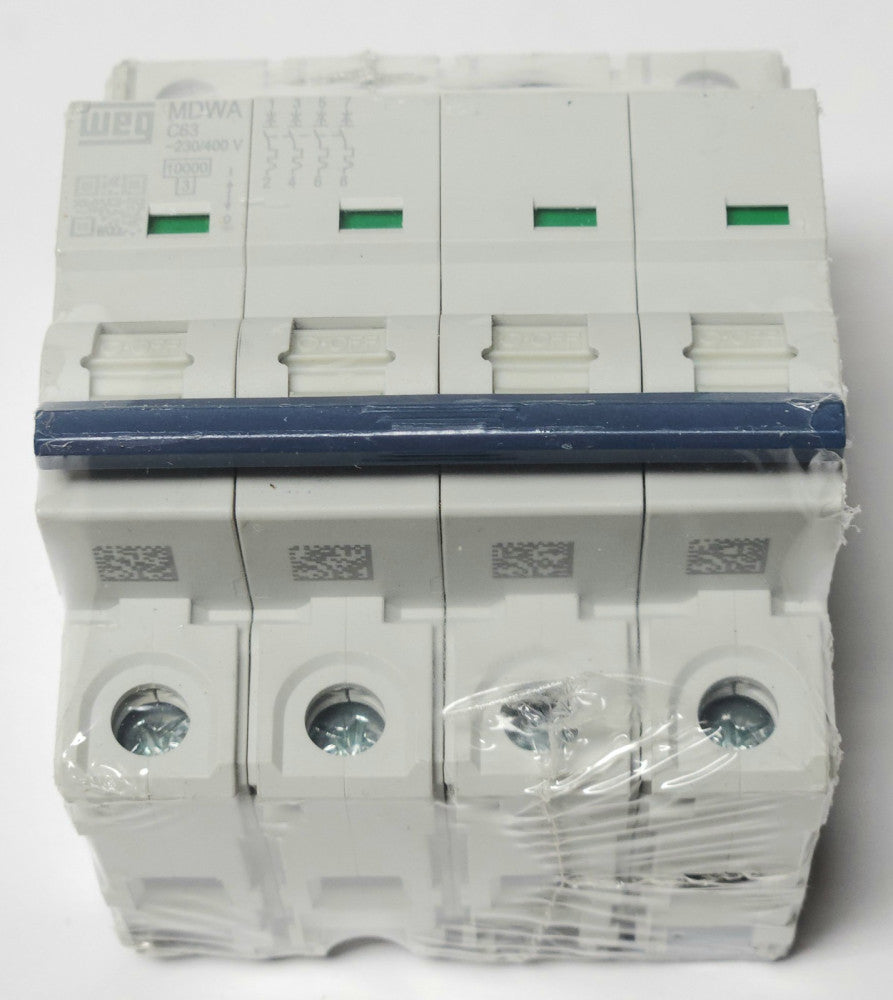 WEG MDWA C63 4 17308744 MINIATURE Circuit Breaker 4 Pole 63 AMP 230-400 VAC