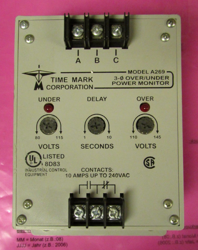 TIME MARK Model A269 Undervoltage Power Monitor Relay Module
