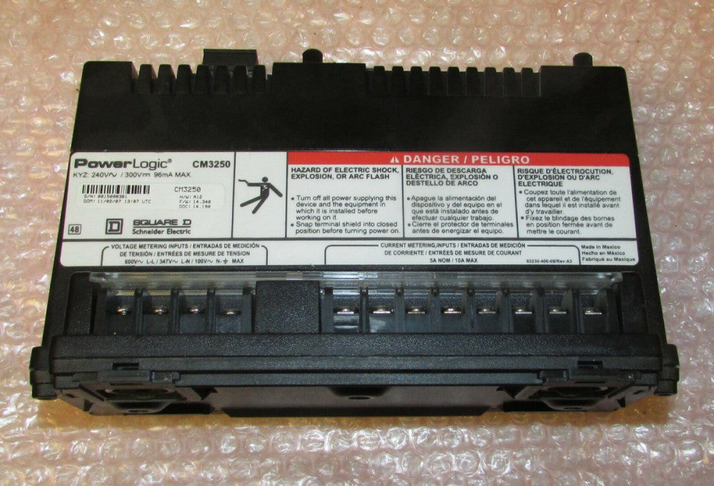SQUARE D CM250 Power Logic Circuit Monitor 100-277V