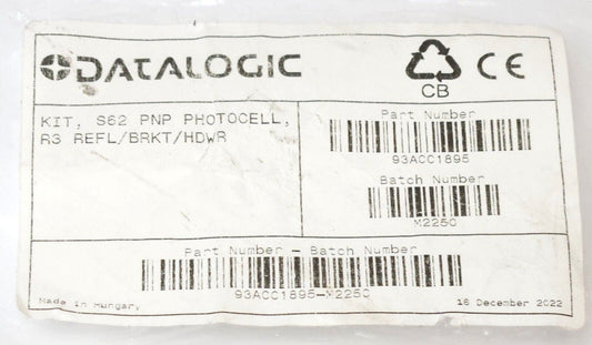 DATALOGIC 93ACC1895 KIT S62 PNP PHOTOCELL KIT R3 REFL BRKT Photocell Reflective