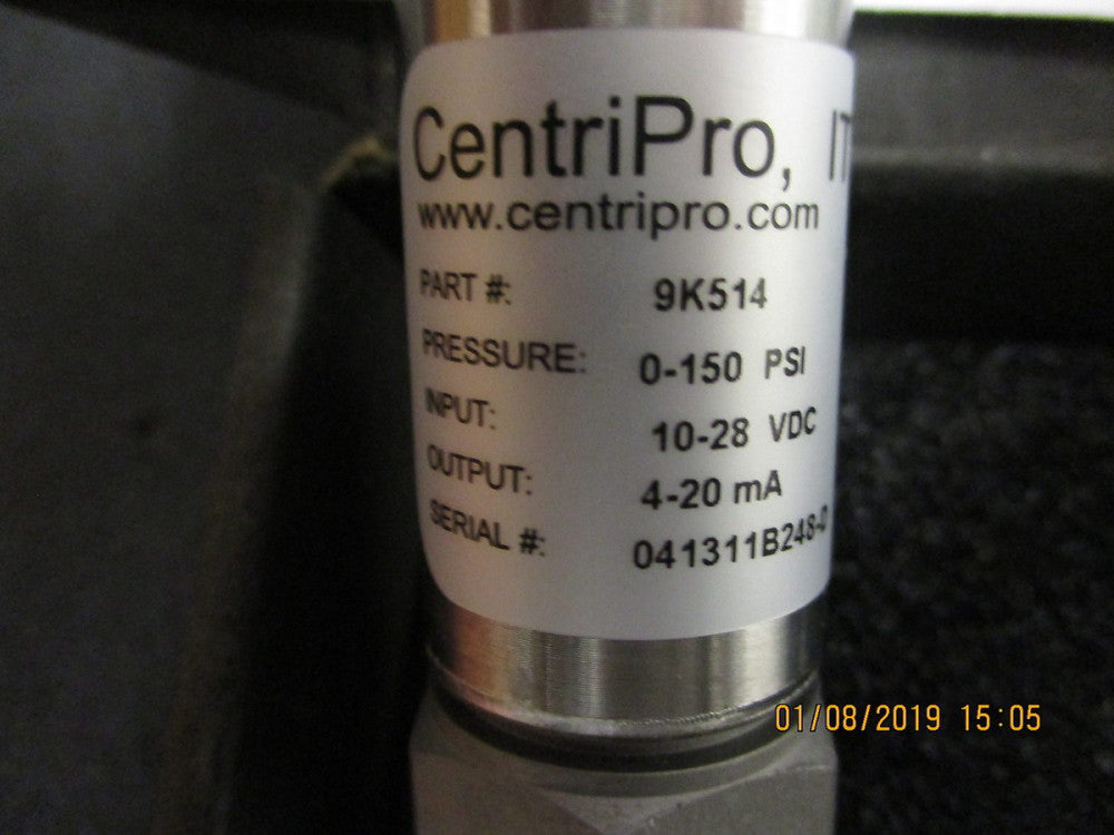 9K514 Centripro TRANSDUCER 4-20MA, 150PSI BRAND NEW!