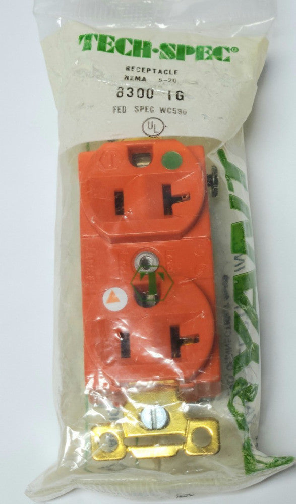 BRYANT 8300 IG TECH SPEC ORANGE Hospital GRANDR Receptacle Nema 5-20