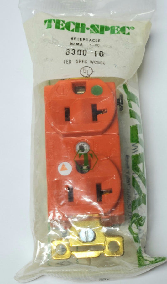 BRYANT 8300 IG TECH SPEC ORANGE Hospital GRANDR Receptacle Nema 5-20