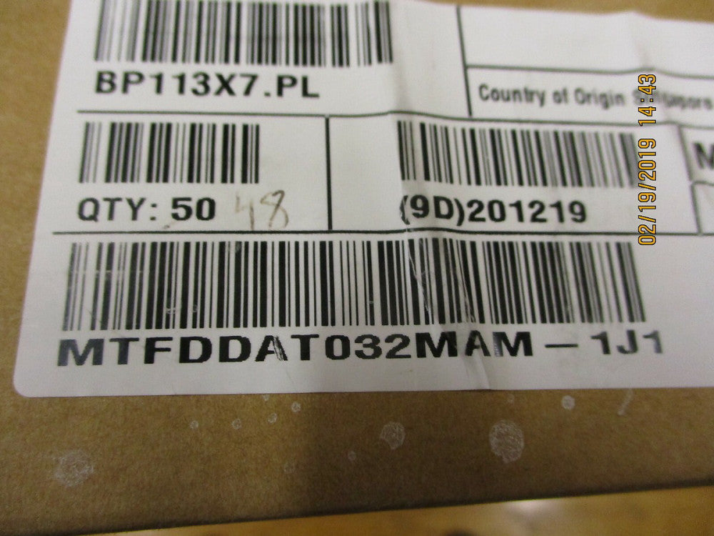 MTFDDAT032MAM-1J1 Micron Tech SSD 32GB MSATA MLC SATA III 3.3V BRAND NEW!