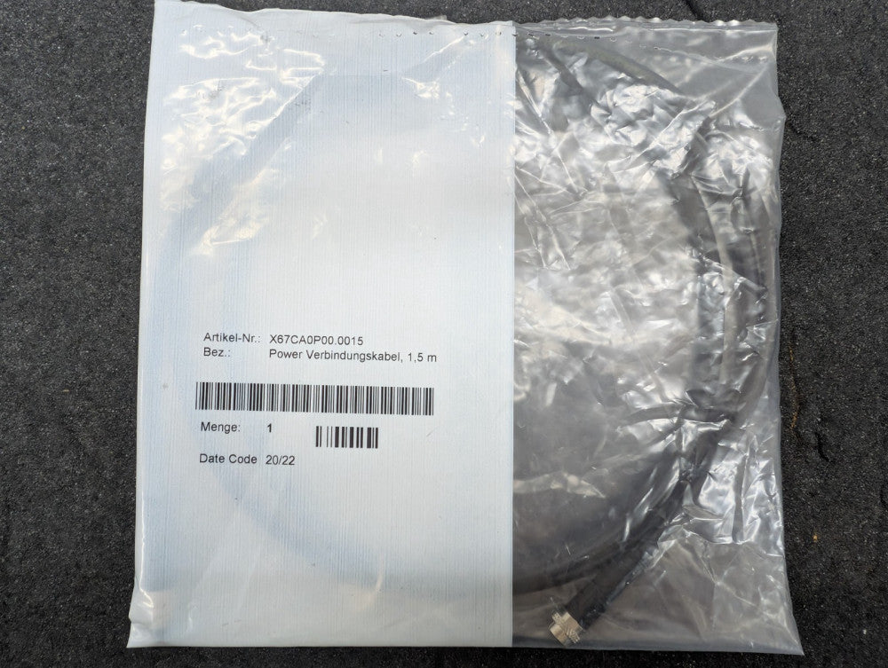 New, B&R, X67CA0P00.0015, POWER CONNECTION CABLE, 4-PIN, STRAIGHT, 1.5M
