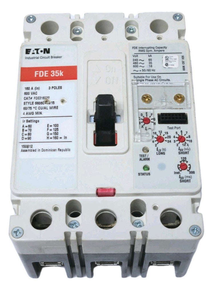EATON FDE316032 Type FDE 60-160AMP Electronic LSI Circuit Breaker