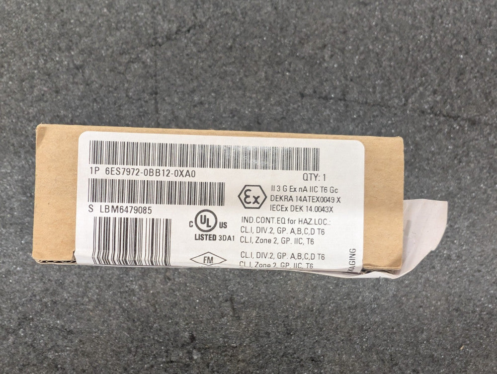 New, Siemens, 6ES7972-0BB12-0XA0, PROFIBUS NETWORKING BUS CONNECTOR