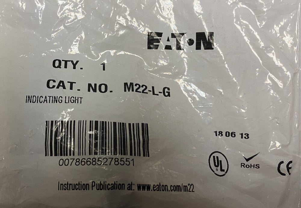 EATON M22-L-G Green Indicating Pilot Light M22 L G G 22M