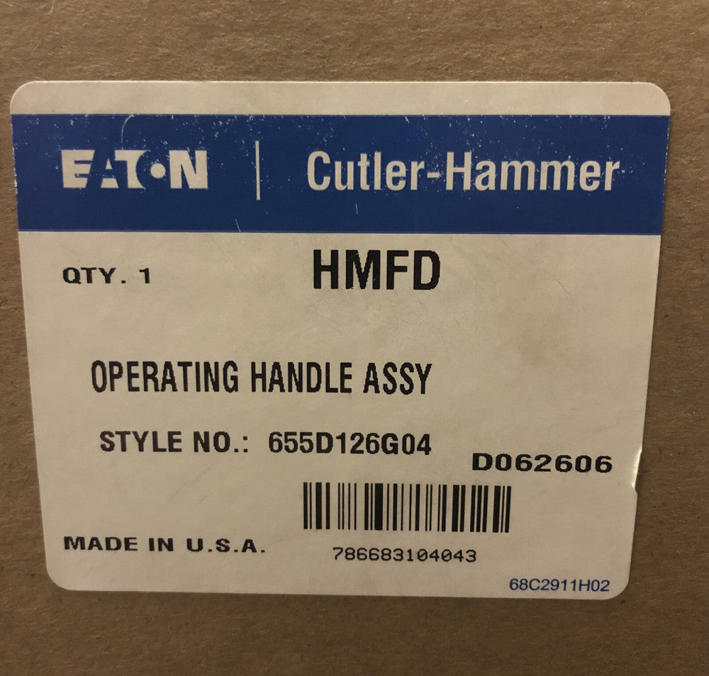 EATON CUTLER HAMMER HMFD Breaker Operating Handle Mechanism Assembly 655D126G04