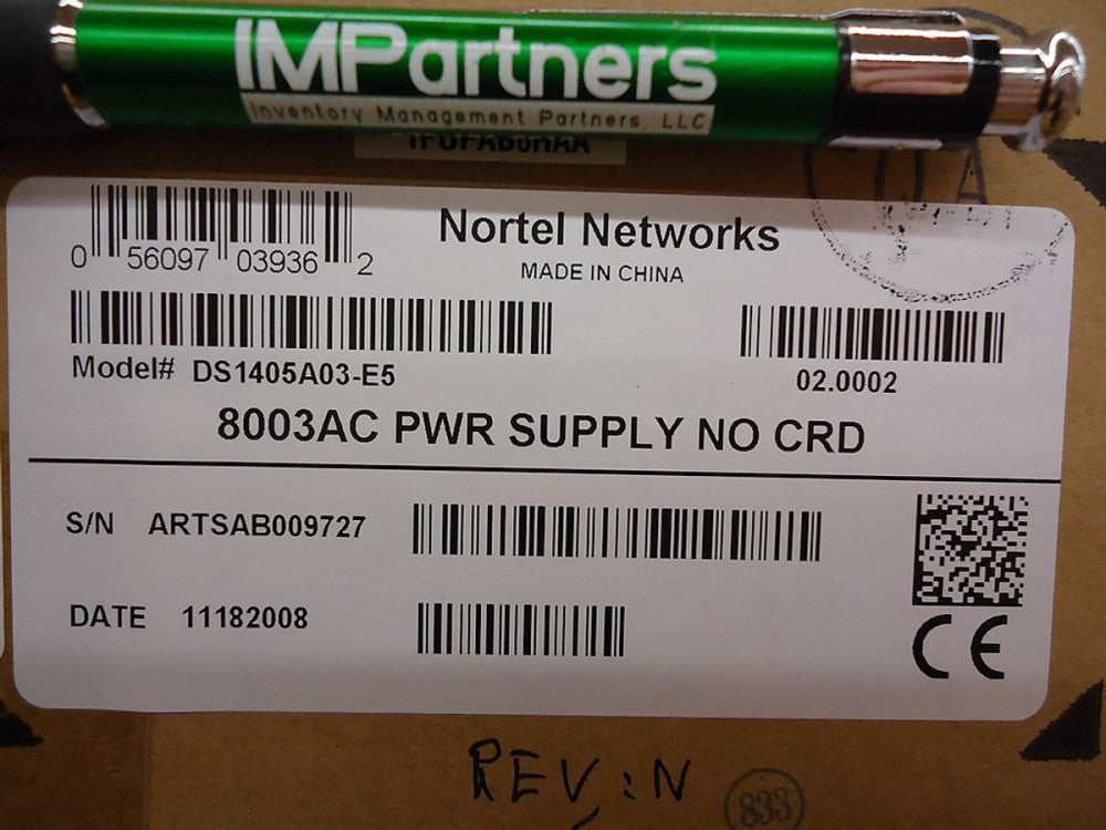New, Nortel, DS1405A03-E5, 8003AC PWR SUPPLY, No Power Cord included