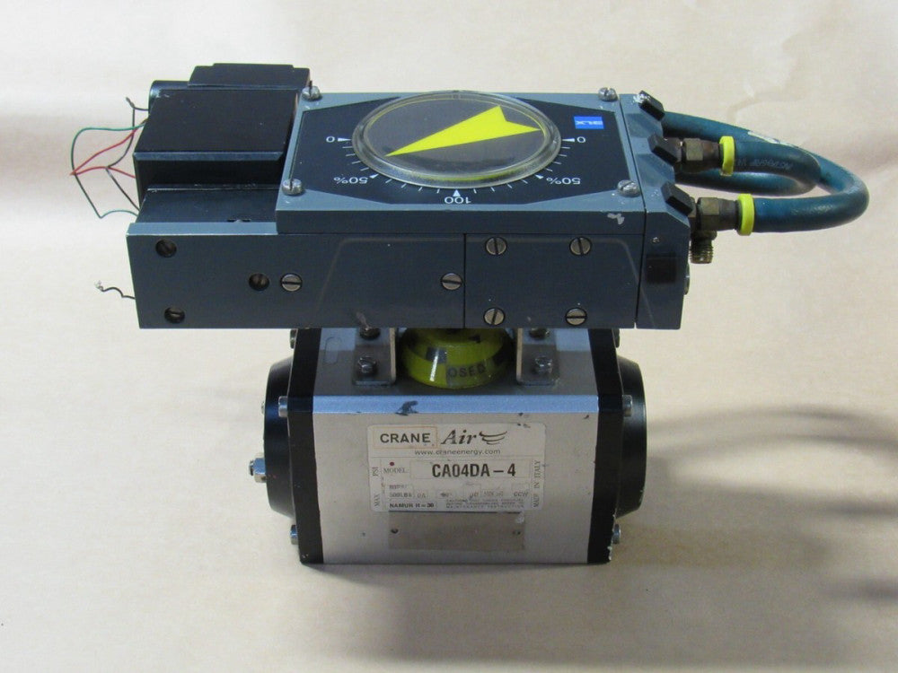 CRANE AIR ACTUATOR CA04DA-4 W/ BLX POSITIONER EA1 - USED