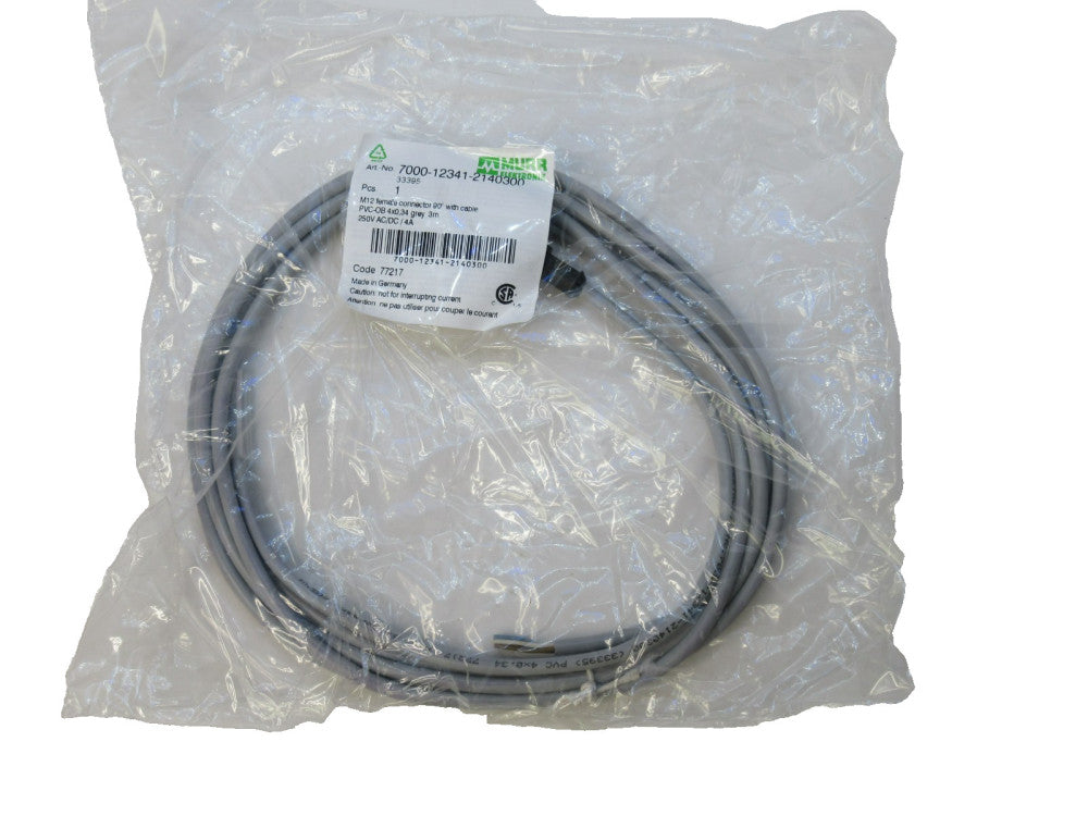 (NEW) MURR ELEKTRONIK 7000-12341-2140300  7000123412140300 M12 Connector w/Cable