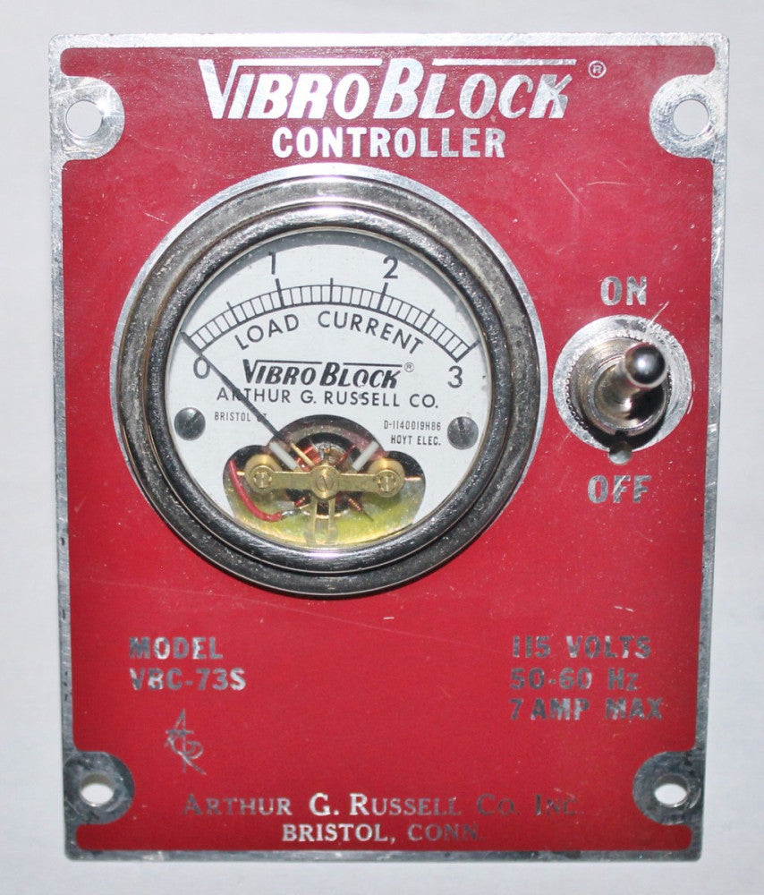 A & R ARTHUR G RUSSELL VBC 73S 115V VIBRO BLOCK Controller Meter Module 