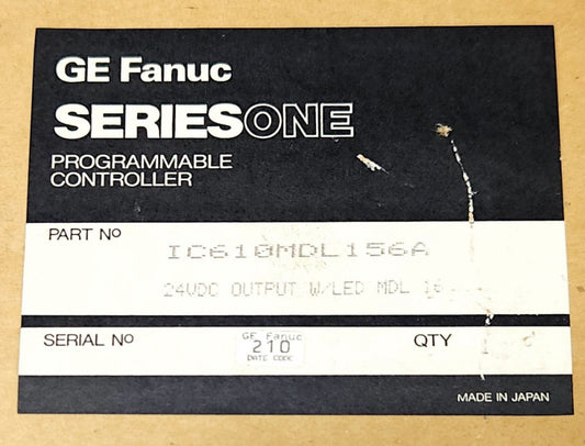 GENERAL ELECTRIC IC610MDL156A 24 VDC Output Module With LED 16 Circuit