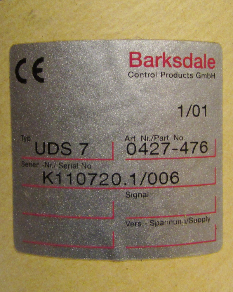 BARKSDALE UDS7 0427 476 UDS Dual Pressure Switch