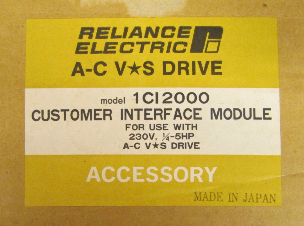 RELIANCE ELECTRIC 1CI2000 Customer Interface Module for 1/4-5 HP A-C V *5 Drive