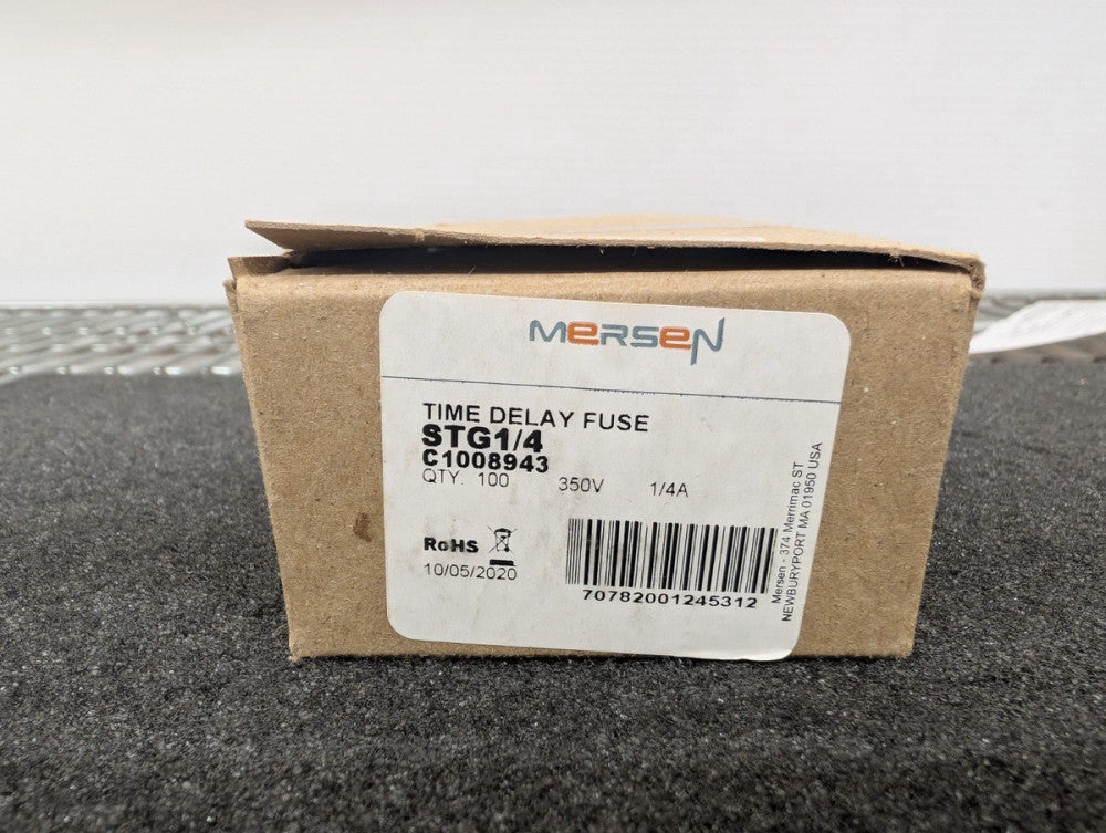 New, Mersen, STG1/4, 250V 1/4A .177 X .57 2AG Time Delay FUSE - Lot of 5pcs