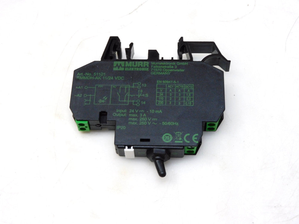 MURR ELEKTRONIK 51101 RMMDH-AK 11/24 VDC INTERFACE RELAY