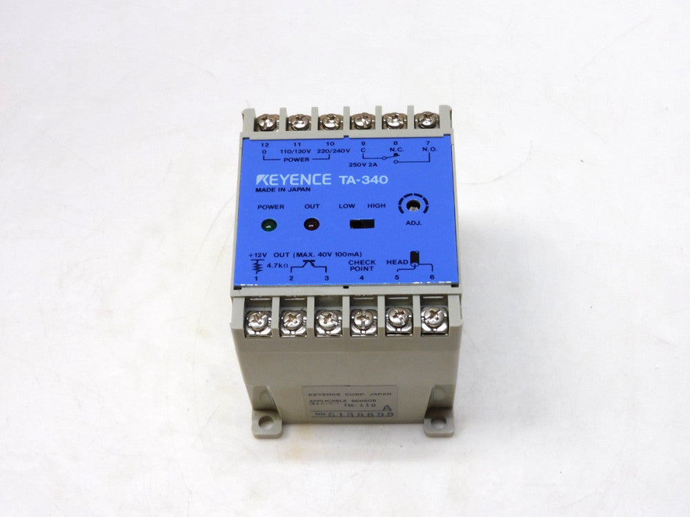 KEYENCE TA-340 APPLICABLE SENSOR 110/120V 220/240V TH-110