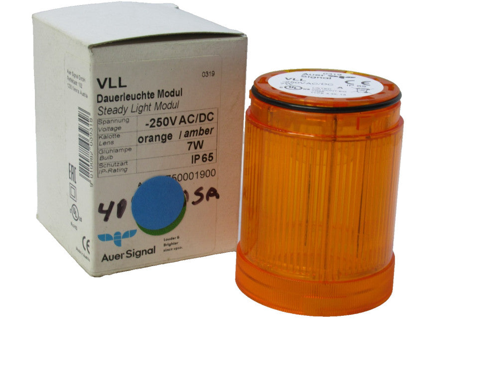 Auer Signal VLL , 750001900 Steady Light Module , Orange/Amber (New)