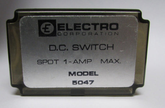 ELECTRO CORPORATION Model 5047 SPDT 1 Amp DC Switch Relay