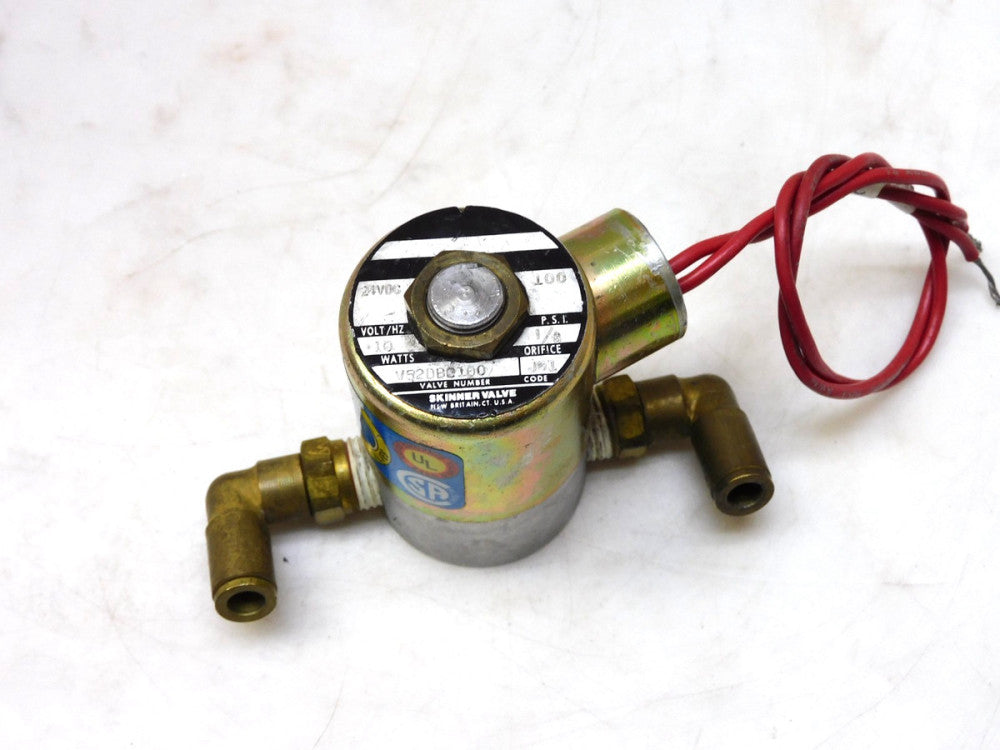 Skinner V52DB2100 Solenoid Valve 100Psig 24vdc 1/8 Orifice 10W