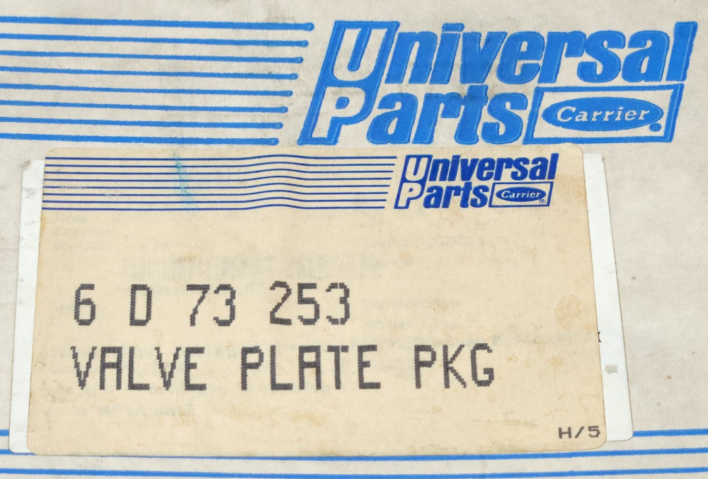 CARRIER 6 D 73 253 Valve Plate PKG With Gasket and Valve SVCE 6D 48 1072 C5 Shim