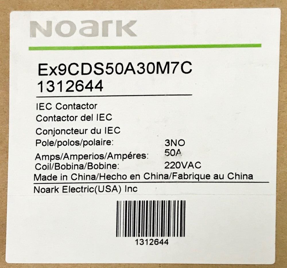NOARK 1NOA136 EX9CDS50A30M7C 1312644 IEC Contactor 50 AMP 240 VAC 