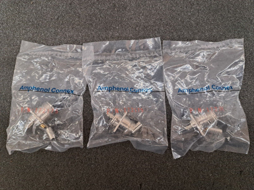 New, Amphenol, 172175, CONN N JACK STR 50 OHM CRIMP, Sold as lots of 3pcs