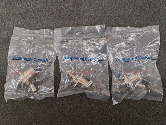 New, Amphenol, 172175, CONN N JACK STR 50 OHM CRIMP, Sold as lots of 3pcs