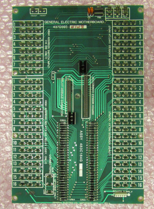 GE GENERAL ELECTRIC 437D393 16 Relay Input Output MOTHERBOARD 483C184G 483C184